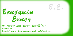 benjamin exner business card